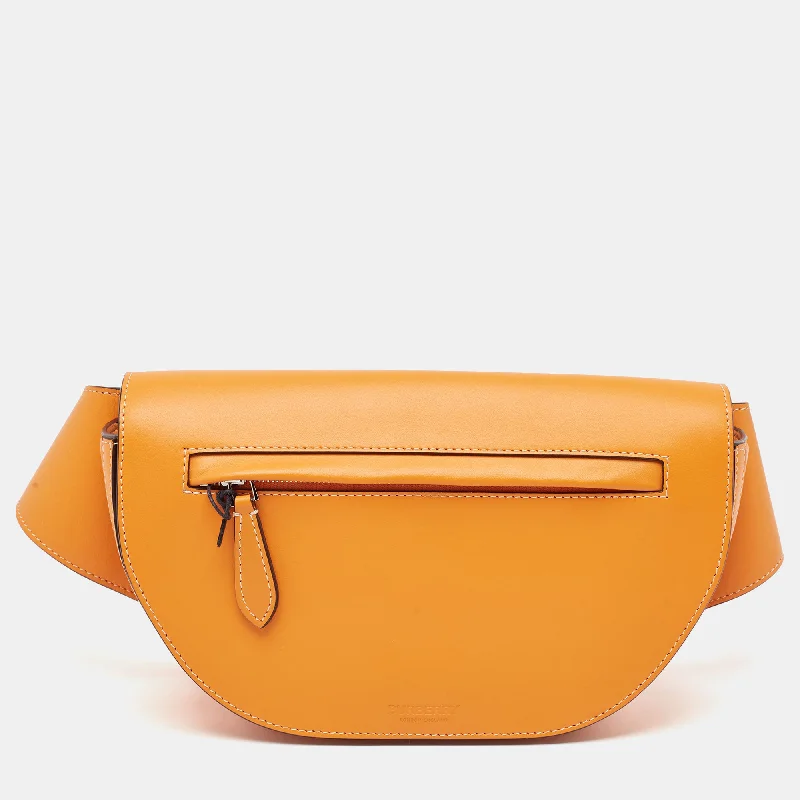 Burberry Orange Leather Small Olympia Bumbag