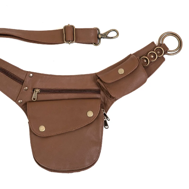 Leather Hip Bag | Saddle Brown