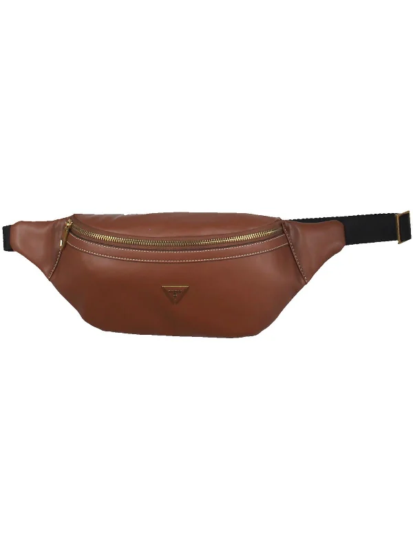 Scala Mens Faux Leather Adjustable Fanny Pack