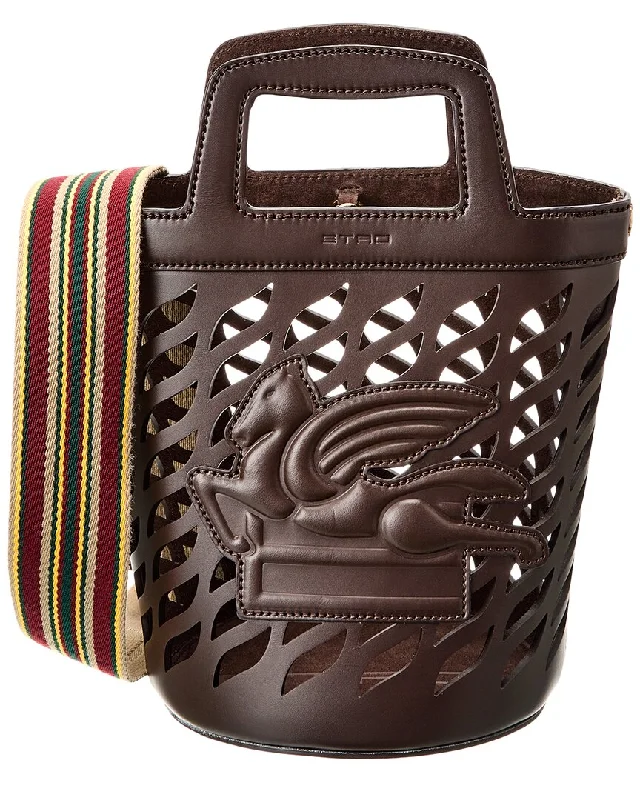 Etro Coffa Leather Bucket Bag