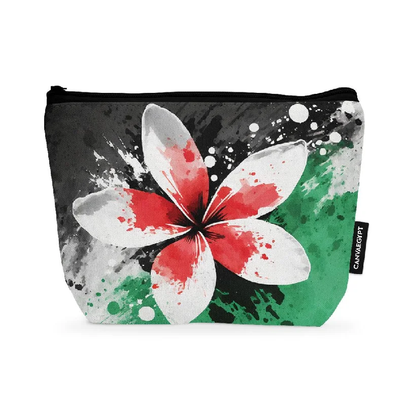 Makeup Pouch Women Palestine flower