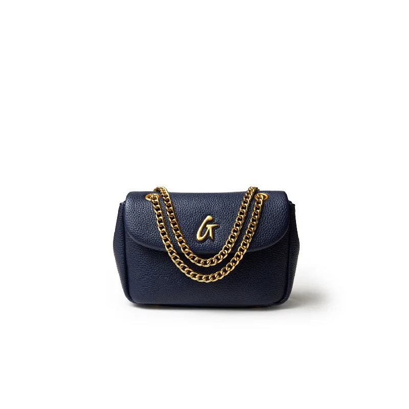 PEBBLE MINI FLAP BAG NAVY