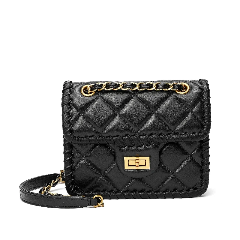 Tiffany & Fred Quilted Sheepskin Leather Croosbody