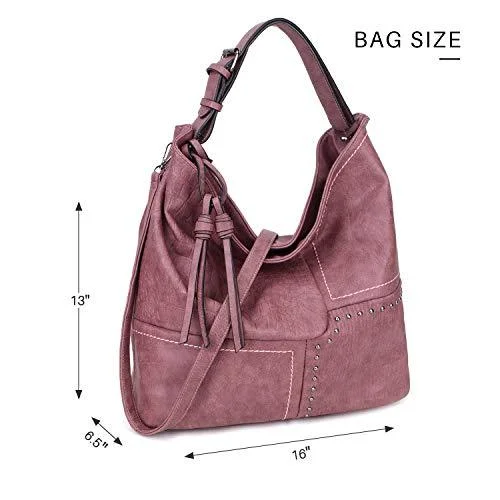 Women Vegan Leather Fashion Hobo Shoulder Bag with Shoulder Strap l Dasein