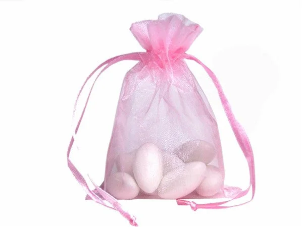 4x6 Pink Sheer Organza Bags -10 pcs