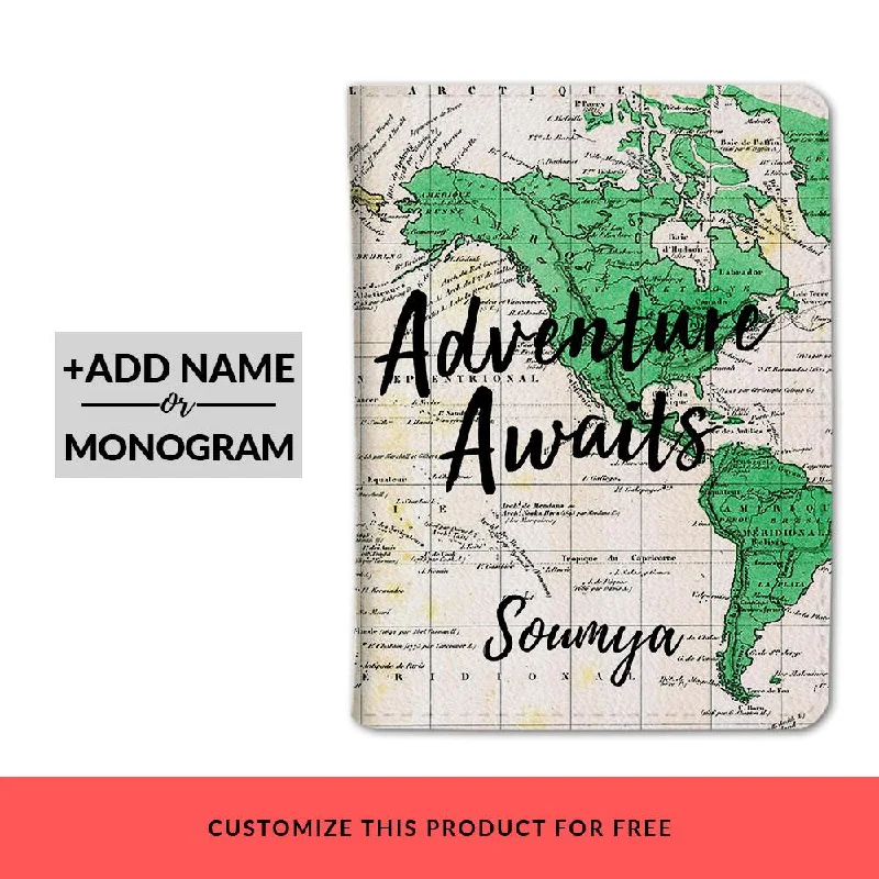 Adventure Awaits Custom Passport Cover