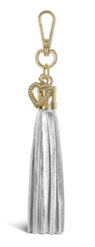 Bag Tassel - Silver Leather