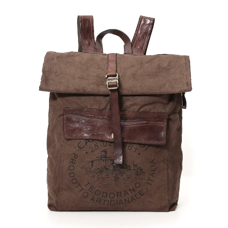 Campomaggi Tamerice Rolltop Backpack, Teodorano Canvas Print