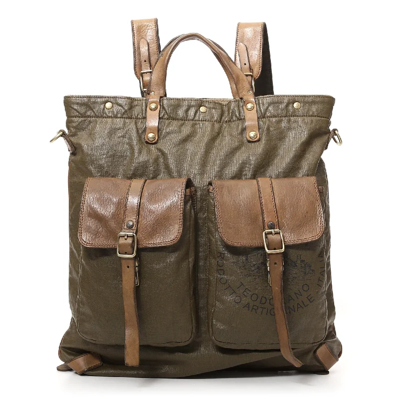 Campomaggi Vitrus Shopping Backpack, Teodorano Fabric and Leather