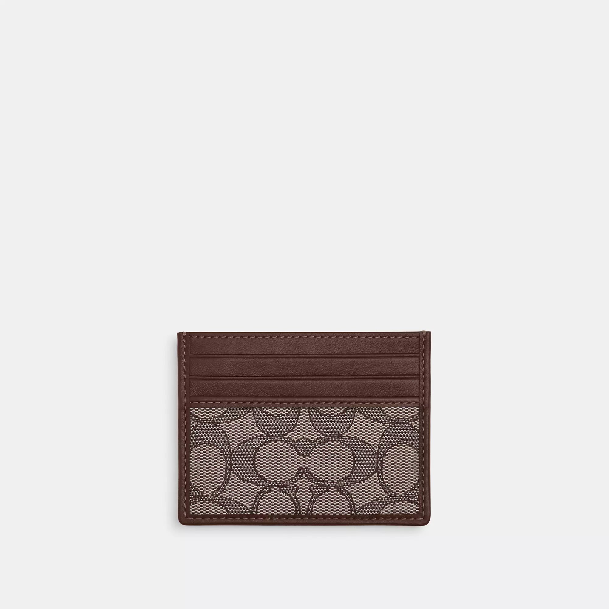 Coach Outlet Slim Id Card Case In Signature Jacquard