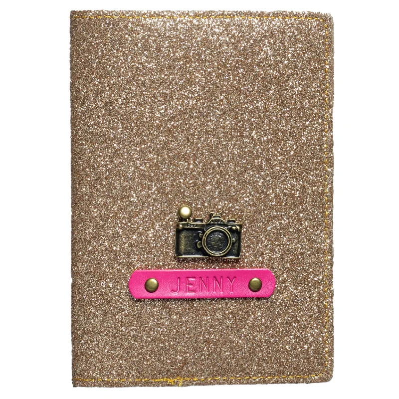 Gold Glitter Passport Cover