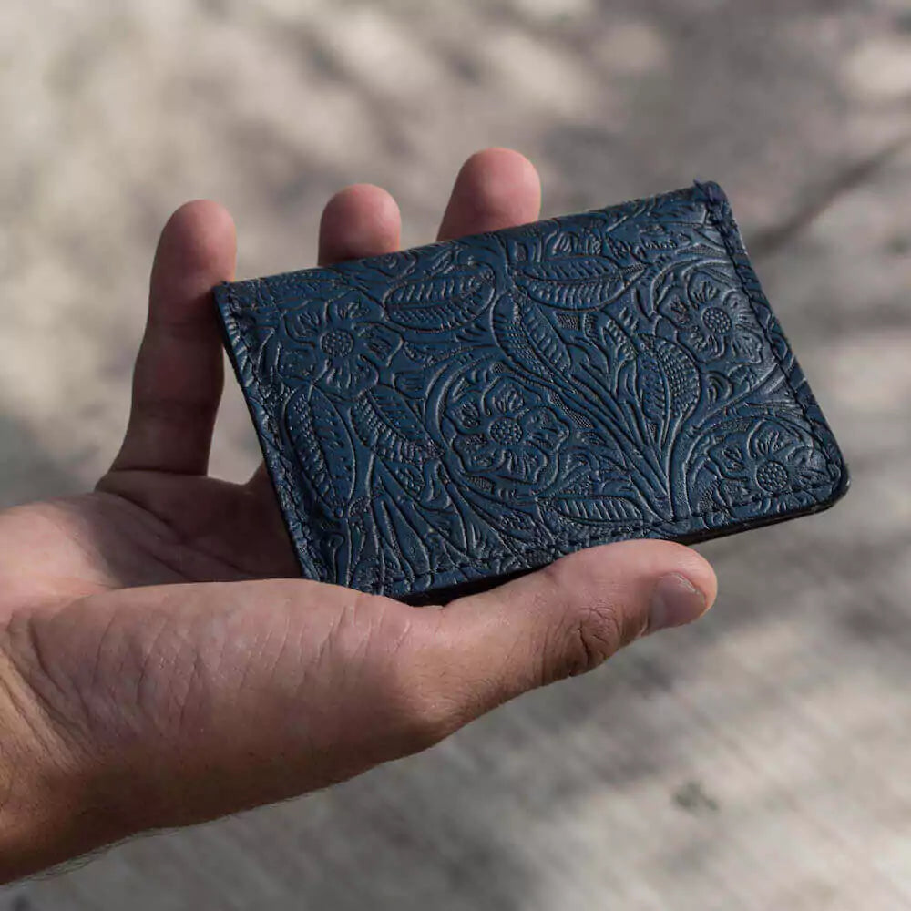 Tooled Leather Front Pocket Wallet