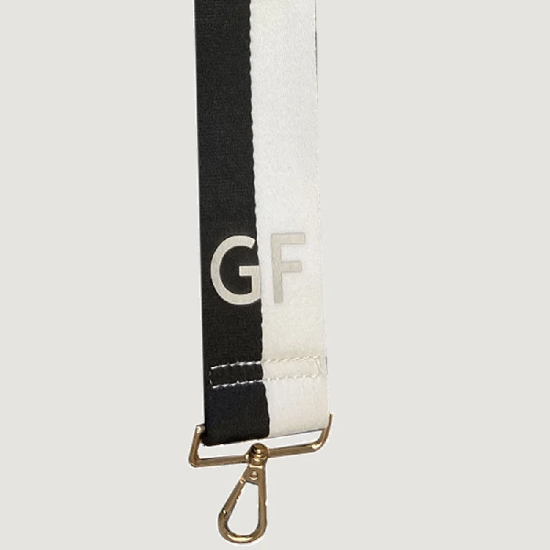 Horizontal Monogram  - 2 Initials Customizable Interchangeable Bag Strap