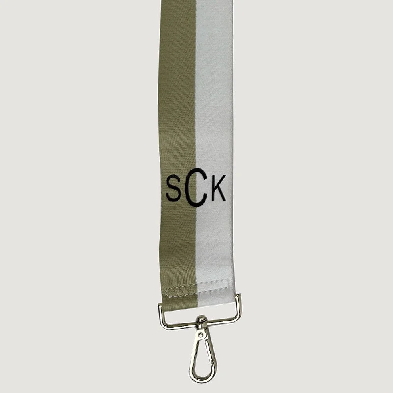 Horizontal Monogram-3 Initials Customizable Interchangeable Bag Strap