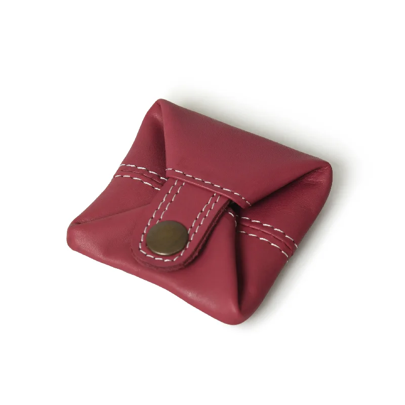 Stylish Mulberry Top Grain Leather Coin Pouch for Men & Women