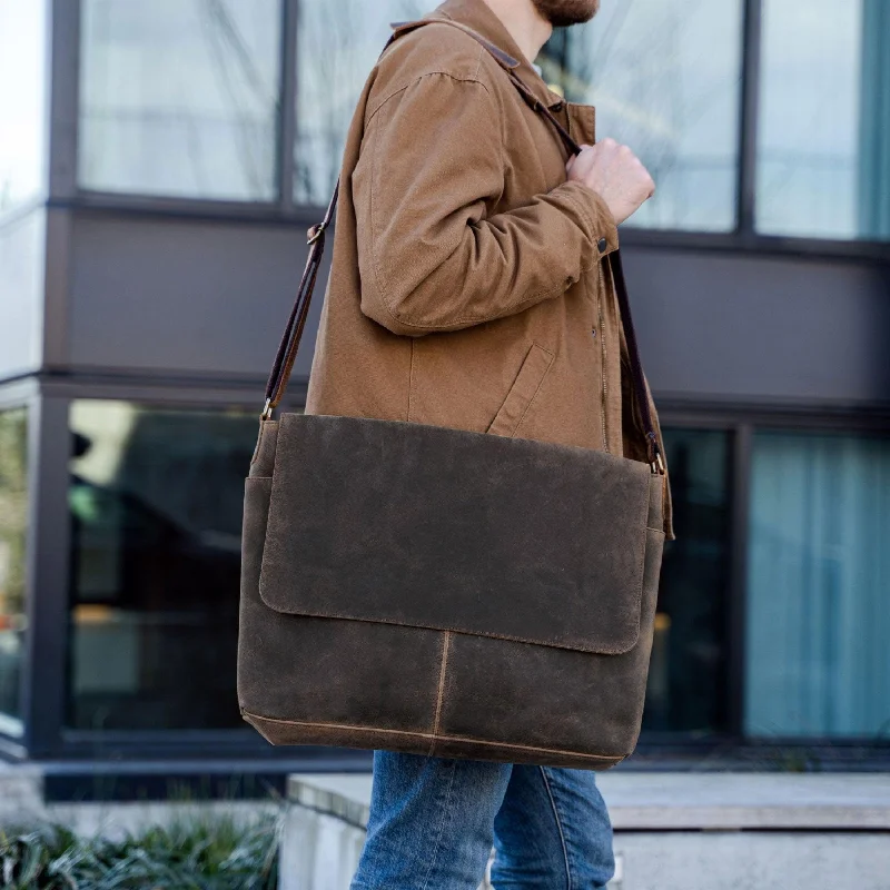 Leather Briefcase Laptop Messenger bag best computer satchel Handmade Bags for men and women