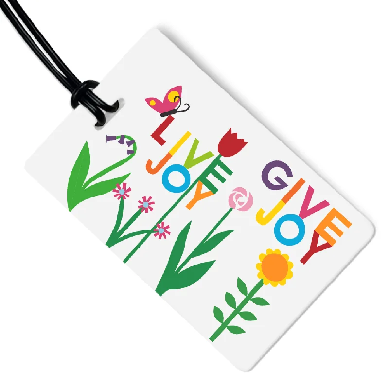 Live Joy Give Joy Garden Luggage Tag