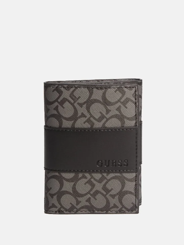 Logo Print Trifold Wallet