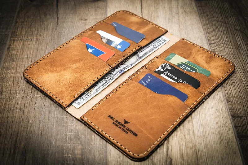 The Houstonian Long Wallet - Saddle Tan