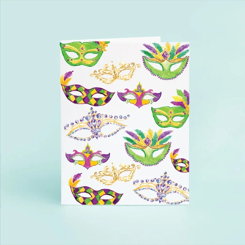 Mardi Gras Masks Greeting Card