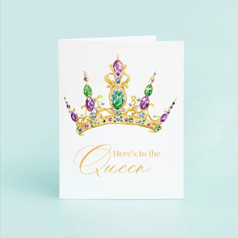 Mardi Gras Queen Crown Greeting Card