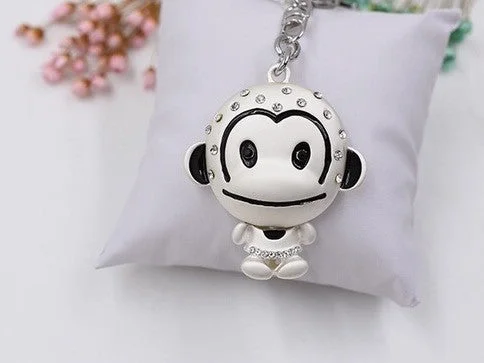 Metallic Monkey Bag Charm