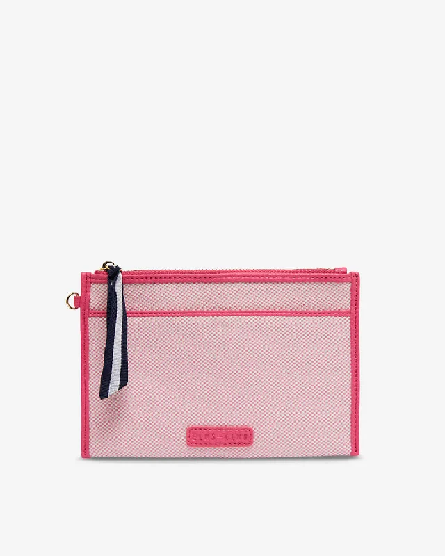 New York Coin Purse - Fuchsia w/Canvas