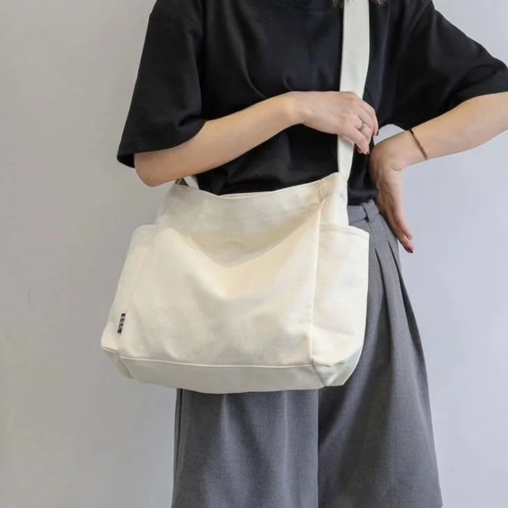 Off White Canvas Bag