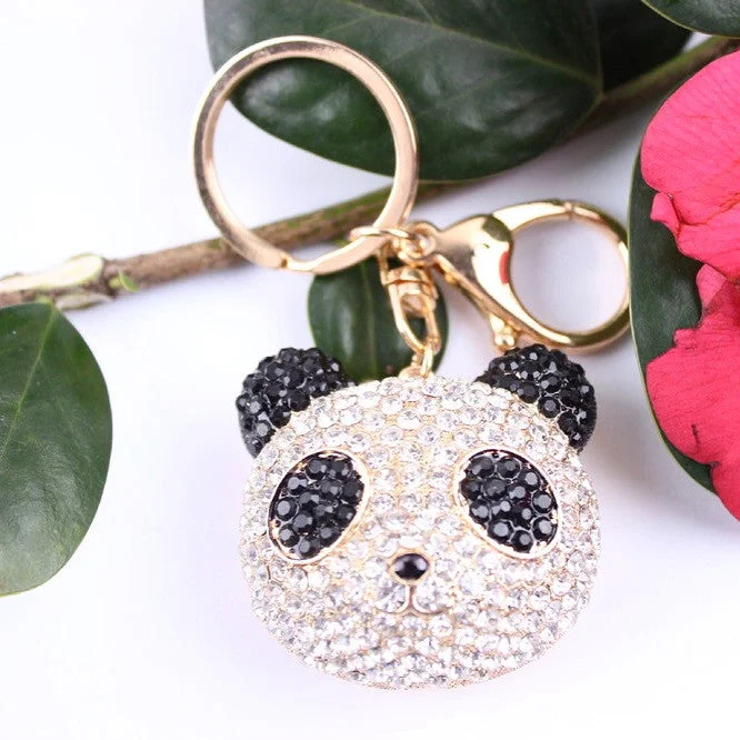 Panda Head Bag Charm