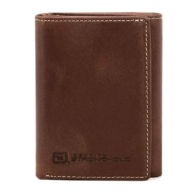 Mens RFID 8 Slot Trifold Wallet - Classic Leather