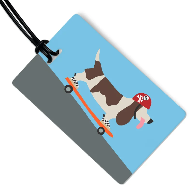 Skater Dog Luggage Tag