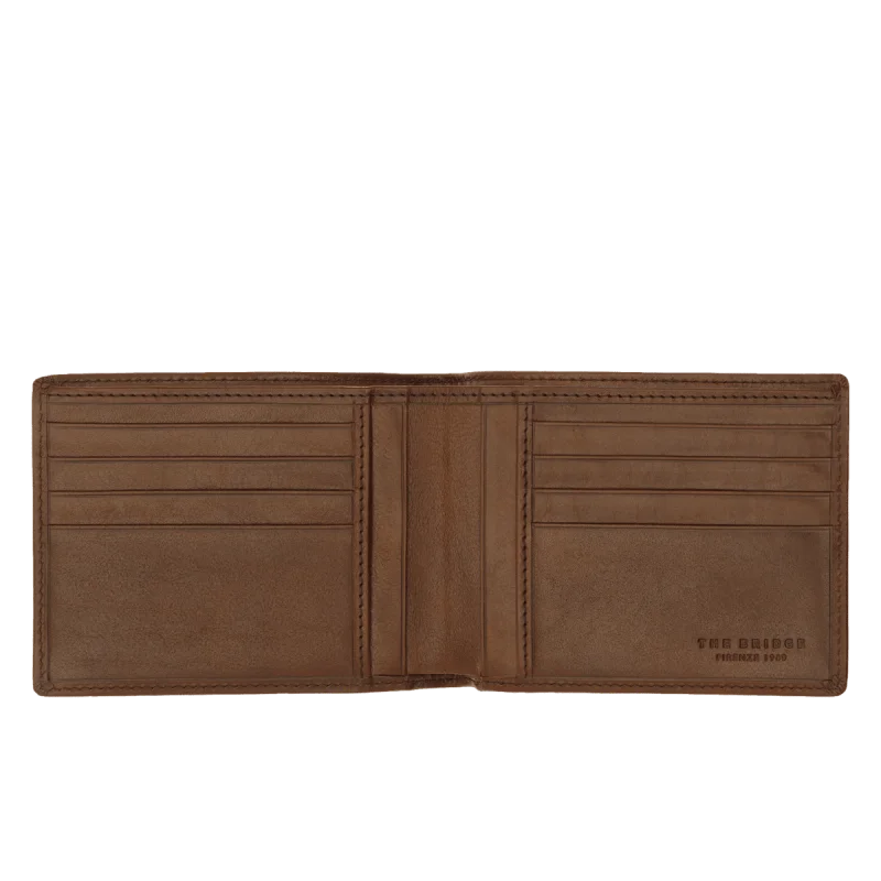 The Bridge Story Uomo Wallet with 8 CC Slots and 4 Slip Pockets