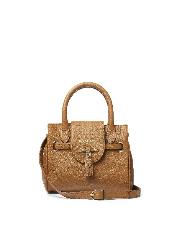 Mini Windsor Handbag - Pebbled Tan Leather