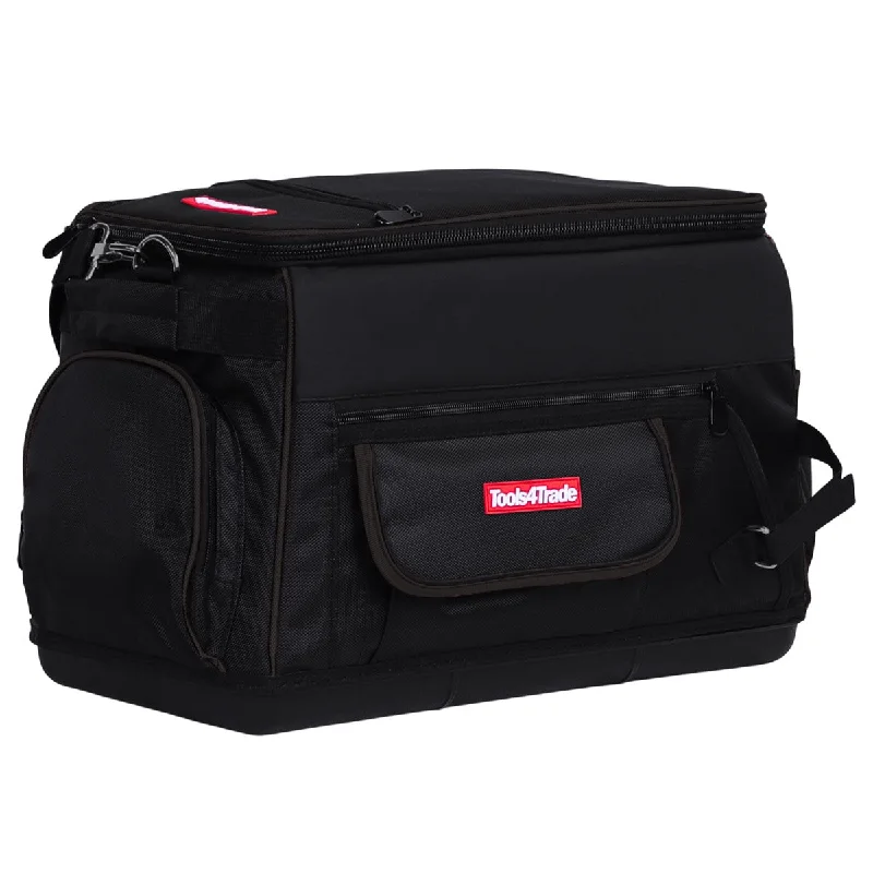 Tools4Trade 20" Heavy-Duty Tool Bag with Multi-Pockets & Hard Base - Black