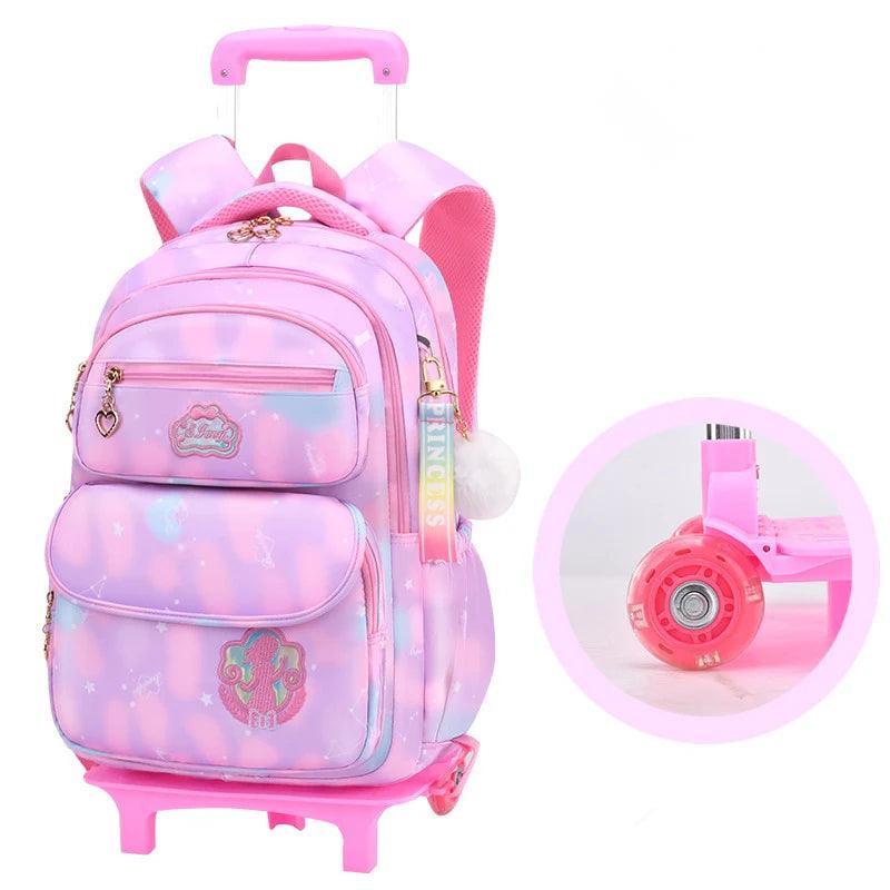 Girls Trolley School Bag Waterproof - KGT4031