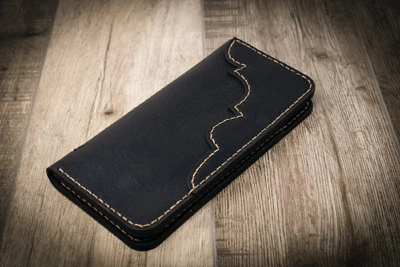 Western Long Wallet - Black