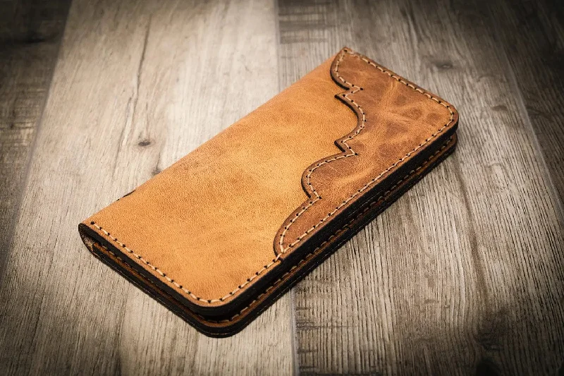 Western Long Wallet - Saddle Tan