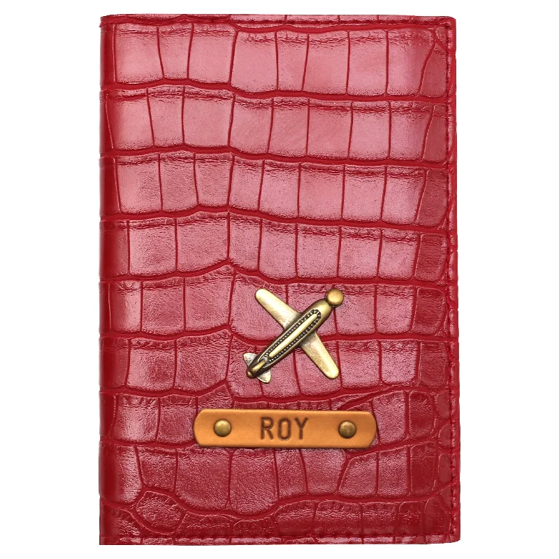 Cherry Red Vegan Executive Leather Passport Wallet