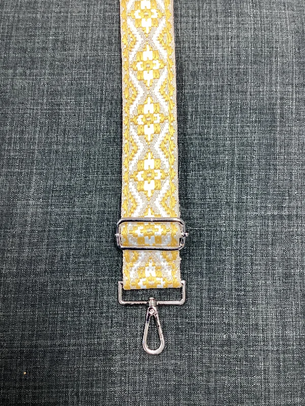 Yellow Embroidered Bag Strap